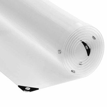 Vidaxl Prozirna cerada s ušicama za vezice 5x5 m PVC
