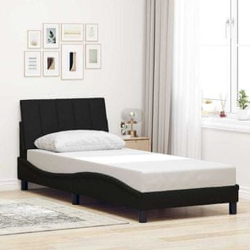 Vidaxl Okvir kreveta bez madraca crni 80x200 cm tkanina