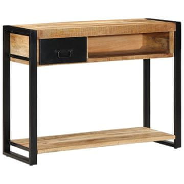 Vidaxl Konzolni stolić 100x35x75 cm Masivno, neobrađeno drvo manga