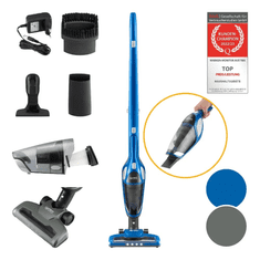 First Austria Sisavac uspravno prvo, 6kpa, 120w, 2v1, ciklon, sivo-plavi