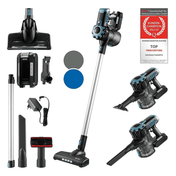 First Austria Sisavac uspravno prvo, 6,9kpa, 120w, 2v1, ciklon, crno-plavi