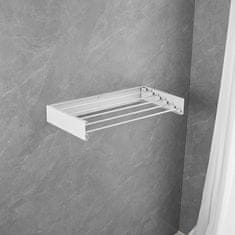 HOME & MARKER® Zidni sklopivi stalak za sušenje rublja, za balkon i kupaonicu, štedi prostor, do 10 kg | FOLDOWALL