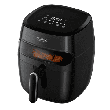 Rosberg Friteza R51980CA, 1350 W, 5,2 l., LED zaslon, timer, do 200°C, crna