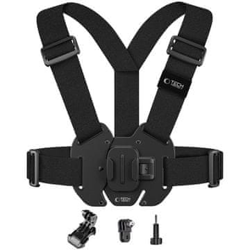 Tech-protect GA100 remen za prsa za sportske kamere GoPro / DJI, crno