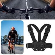 Tech-protect GA100 remen za prsa za sportske kamere GoPro / DJI, crno