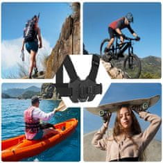 Tech-protect GA100 remen za prsa za sportske kamere GoPro / DJI, crno