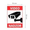 Naljepnica "VIDEO NADZOR" A6 (134x95) bijela