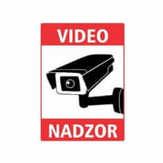 Naljepnica "VIDEO NADZOR" A4 (263x183) bijela