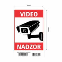 Naljepnica "VIDEO NADZOR" A6 134x95 prozirna