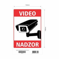Tech Trade Naljepnica "VIDEO NADZOR" A5 (190x133) prozirna