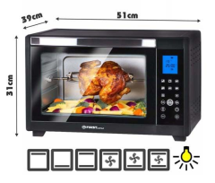 First Austria Prva 30L pećnica za konvekciju, digitalni zaslon, 1600W