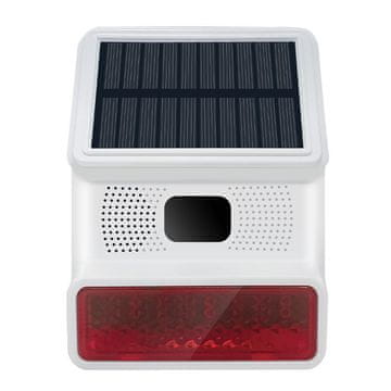 PST MT WS523R bežična solarna sirena 100 dB | vanjska pametna alarmna sirena s bljeskalicom, solarno punjenje, kompatibilna s Tuya sustavima
