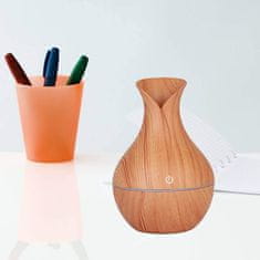 HOME & MARKER® Drveni ovlaživač zraka i difuzor eteričnih ulja s LED svjetlom i USB napajanjem | HUMISTER