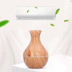HOME & MARKER® Drveni ovlaživač zraka i difuzor eteričnih ulja s LED svjetlom i USB napajanjem | HUMISTER