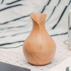 HOME & MARKER® Drveni ovlaživač zraka i difuzor eteričnih ulja s LED svjetlom i USB napajanjem | HUMISTER