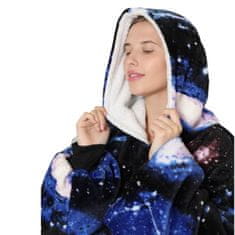 VIVVA® Topli pulover i deka s rukavima za djecu i odrasle, oversized | HOODZIE, svemir