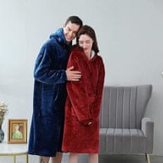 VIVVA® Topli pulover i deka s rukavima za djecu i odrasle, oversized | HOODZIE, crvena