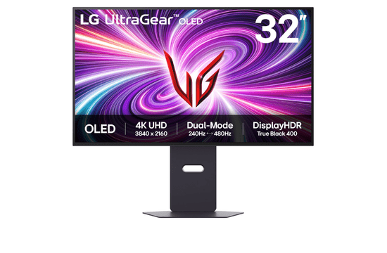 LG 32GS95UV-B UltraGear Dual-Mode monitor za igre, 80cm (32), 4K UHD, OLED, crni