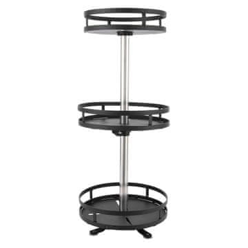 HOME & MARKER® 360° rotirajući metalni organizator s 3 sloja za kuhinju, ured i kupaonicu | SPINSTORE