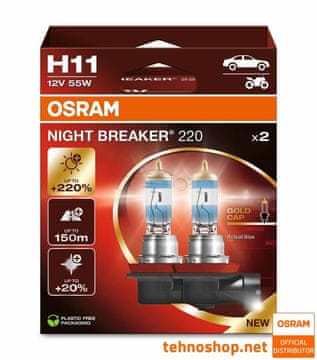 Osram ŽARULJA H11 NIGHT BREAKER +220% 64211NB220-2HB 55W PGJ19-2 2HB