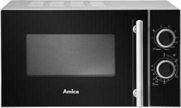 AMI Amica AMGF20M1GS mikrovalna pećnica s grill funkcijom, 20 L, 700 W, crna/srebrna