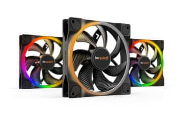 BE Ventilatori Be quiet! Light Wings 140mm ARGB PWM, crni, 3 komada