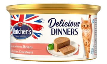 Butcher's Butcher's delicious dinners cat - mokra hrana za mačke s lososom i škampima u obliku pjene - konzerva 85 g