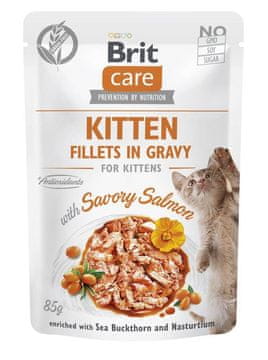 Brit Brit care cat kitten savory salmon pouch - mokra hrana za mačiće - 85 g