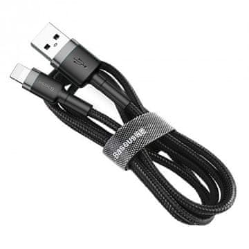 BASEUS Baseus Cafule kabel, 1 m, crni/sivi
