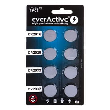 slomart Set litij baterija everActive: 4x CR2032, 2x CR2025, 2x CR2016