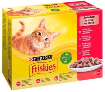 slomart Friskies mix mesni - mokra hrana za mačke - 12 x 85 g
