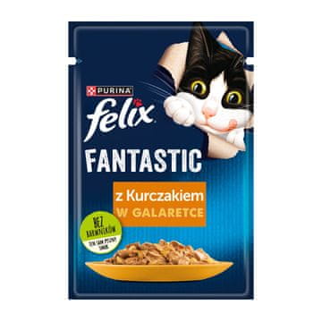 Felix FELIX Fantastic mokra hrana za mačke, piletina u želeu, 85g