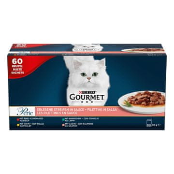 slomart Purina Gourmet Perle Fileti u umaku mix okusa - mokra hrana za mačke - 60x85 g