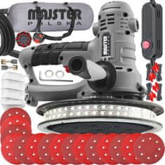 MAJSTER POLSKA Zidna brusilica 1450 W 190 mm s dvostrukom LED trakom i usisnom vrećicom