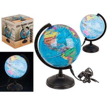 Silver Tools Dekorativna rotirajuća LED stolna lampa globus 15cm USB