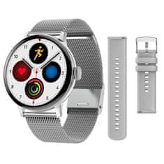 Dexxer Inox LCD pametni sat na dodir 2 bands BT 5.0 Android i iOS LUXURY srebrni