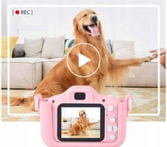 Dexxer Dječji LCD 40MPIX Digitalni fotoaparat Kittens 600mah USB Roza + 4GB SD kartica