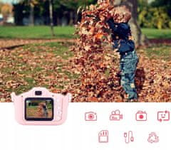 Dexxer Dječji LCD 40MPIX Digitalni fotoaparat Kittens 600mah USB Roza + 4GB SD kartica