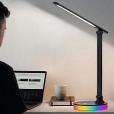 Dexxer 9W LED RGB stolna svjetiljka na dodir USB crna