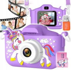 Dexxer Dječji LCD 40MPIX digitalni fotoaparat Signorog USB ljubičasta + 32 GB SD kartica