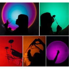 Dexxer 7W LED RGB stolna solarna svjetiljka i projektor 27cm USB