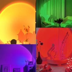 Dexxer 7W LED RGB stolna solarna svjetiljka i projektor 27cm USB