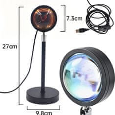 Dexxer 7W LED RGB stolna solarna svjetiljka i projektor 27cm USB