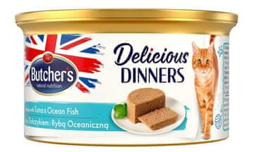 Butcher's Butcher?s delicious dinners cat - mokra hrana za mačke s tunom i oceanskom ribom u obliku pjene - konzerva - 85 g