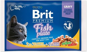 Brit BRIT Premium Cat Fish Plate - mokra hrana za mačke - 4x100g