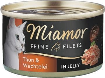 Miamor Miamor feine filets - mesni fileti okus: tuna s prepeličjim jajima 100g