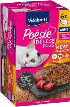 Vitakraft Vitakraft poesie delice plus piletina+govedina - poslastica za mačke - 6x85g