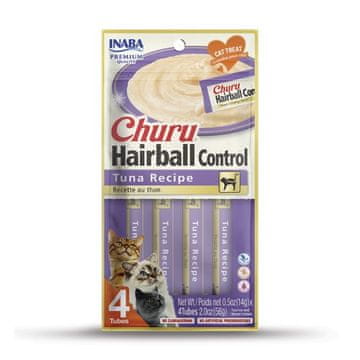 Inaba Inaba churu hairball tuna - poslastica za mačke - 4x14g (56g)