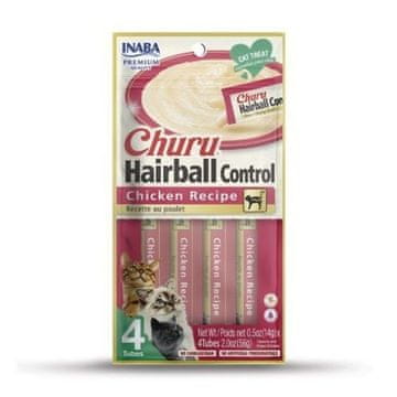 Inaba Inaba churu hairball piletina - poslastica za mačke - 4x14g (56g)