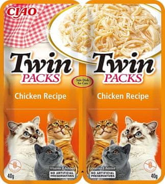 Inaba Inaba cat twin piletina s rakovima - poslastica za mačke 2 x 40 g